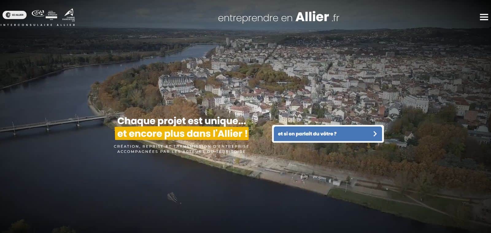 Refonte du site entreprendre-en-allier.fr par YUJO